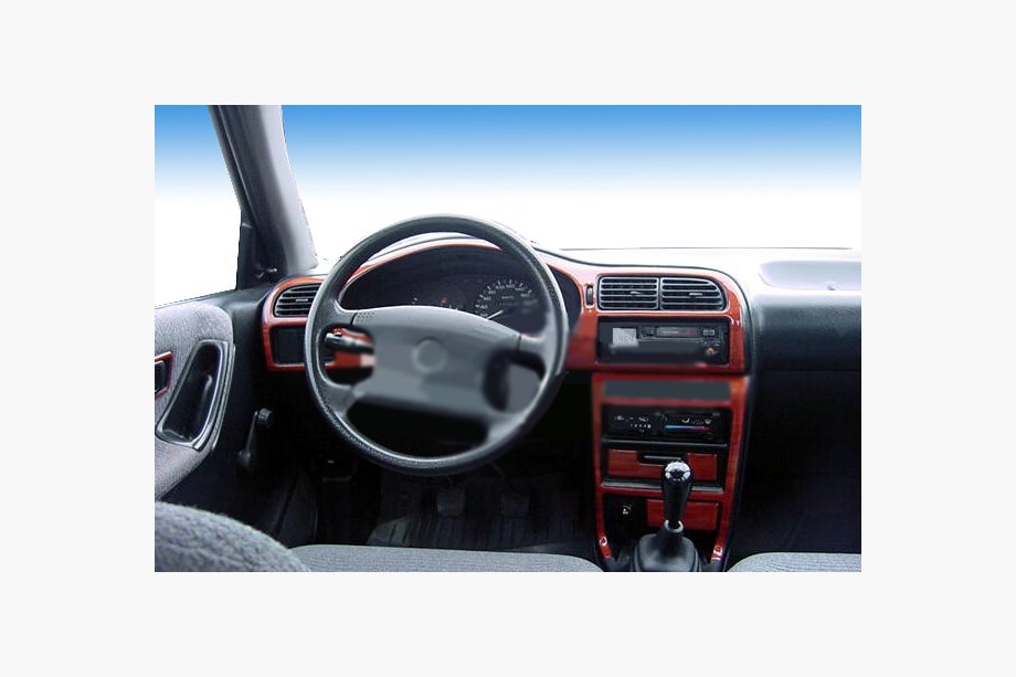 Nissan Sunny 1990–1995 ACTIE! Dashboard sierlijsten in houtlook Image
