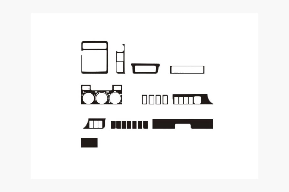 Toyota Land Cruiser 90 Prado 1996–2002 ACTIE! Dashboard sierlijsten in houtlook Image