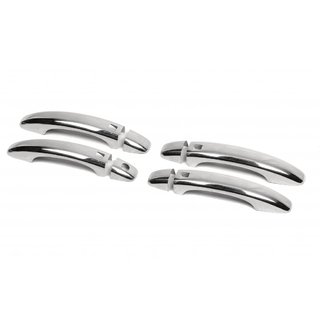 RVS deurgreep covers met knoppen (4 stuks) foto 3