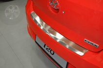 Hyundai I-20 2008–2012 RVS achterbumperbeschermer met omgezette rand Nataniko foto 1