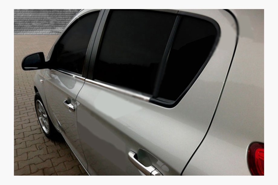 Hyundai I-20 2008–2012 Onderste raamglas sierlijsten (6-delig, RVS) Image