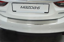 Mazda 6 2012–2024 Nataniko RVS achterbumperbeschermer met omgezette rand (4D) foto 1