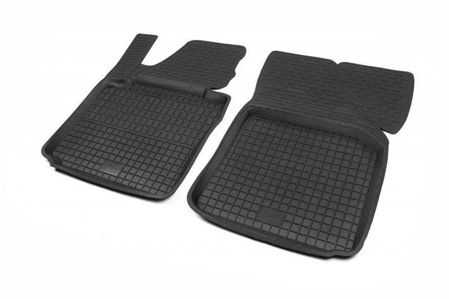 Volkswagen Caddy 2010–2015 Rubberen vloermatten met opstaande rand (2 stuks, Polytep) Image