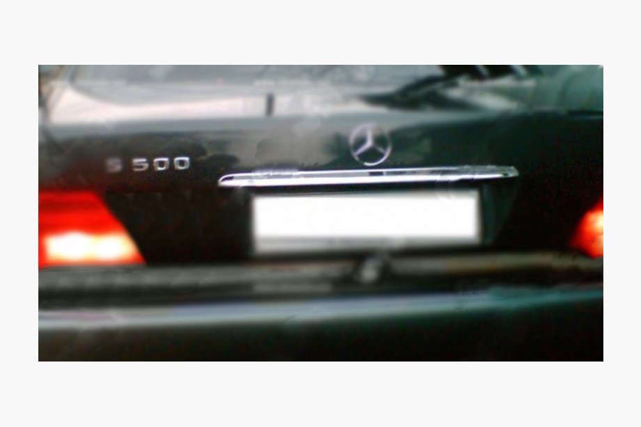 Mercedes S-class W140 1991–1998 RVS sierstrip boven het kenteken Image