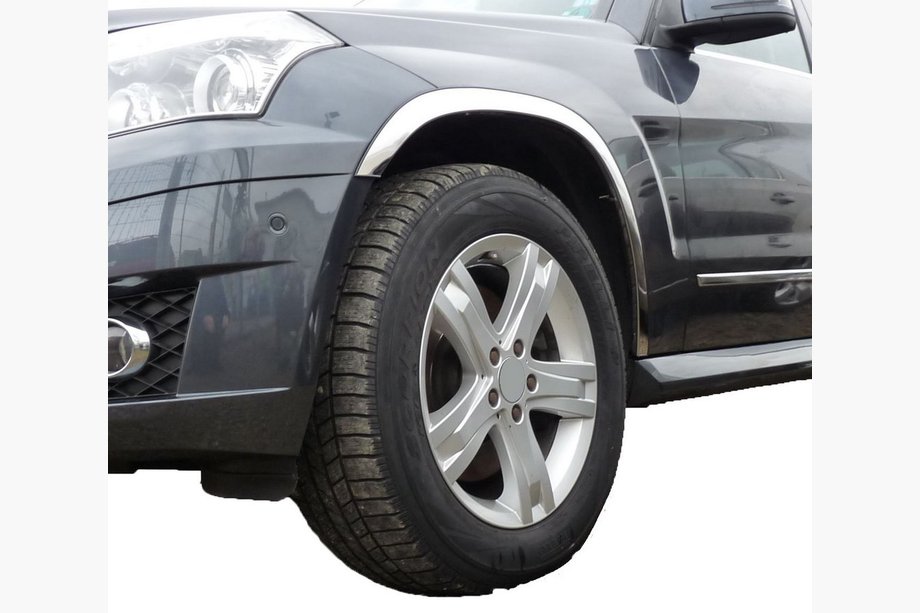Mercedes GLK-klasse X204 2008–2015 RVS wielkastlijsten (set van 4 stuks) Image