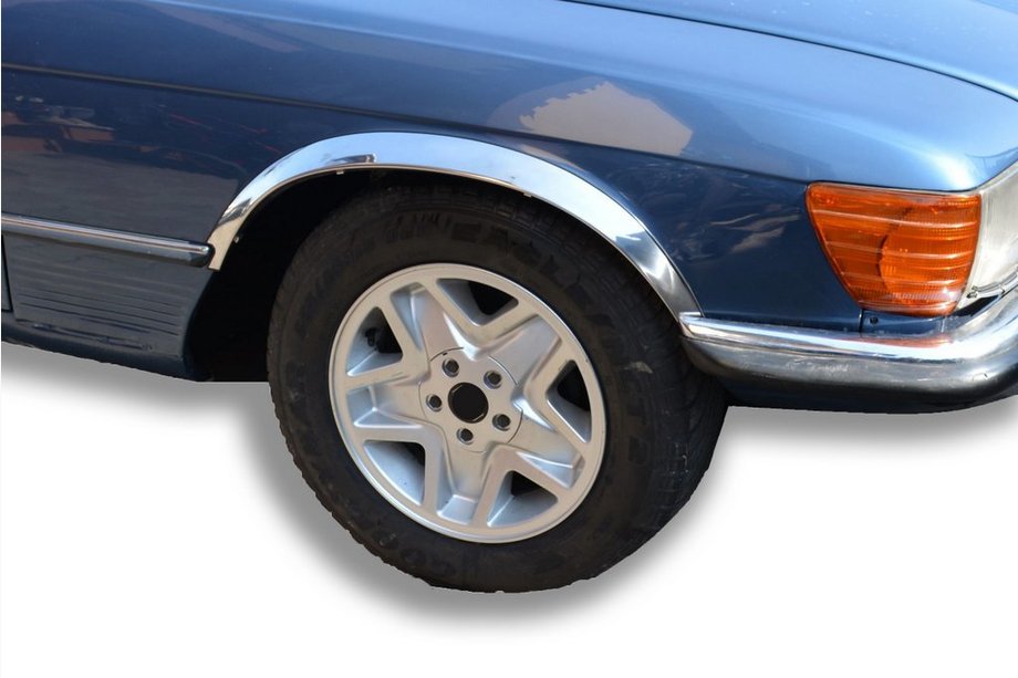 Mercedes W107 1971–1989 RVS wielkastlijsten (set van 4 stuks) Image