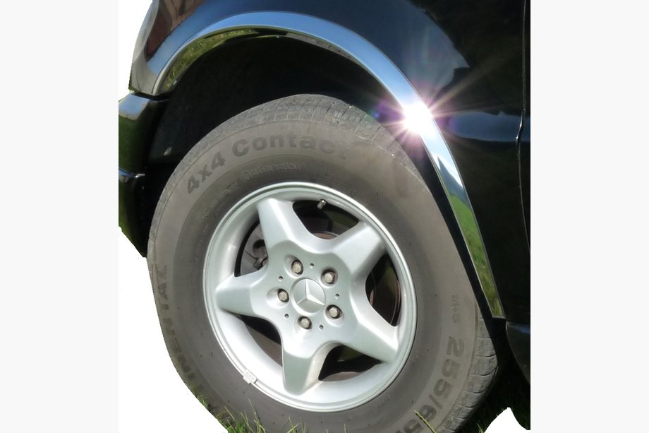 Mercedes ML W163 1997–2005 RVS wielkastlijsten (set van 4 stuks) Image