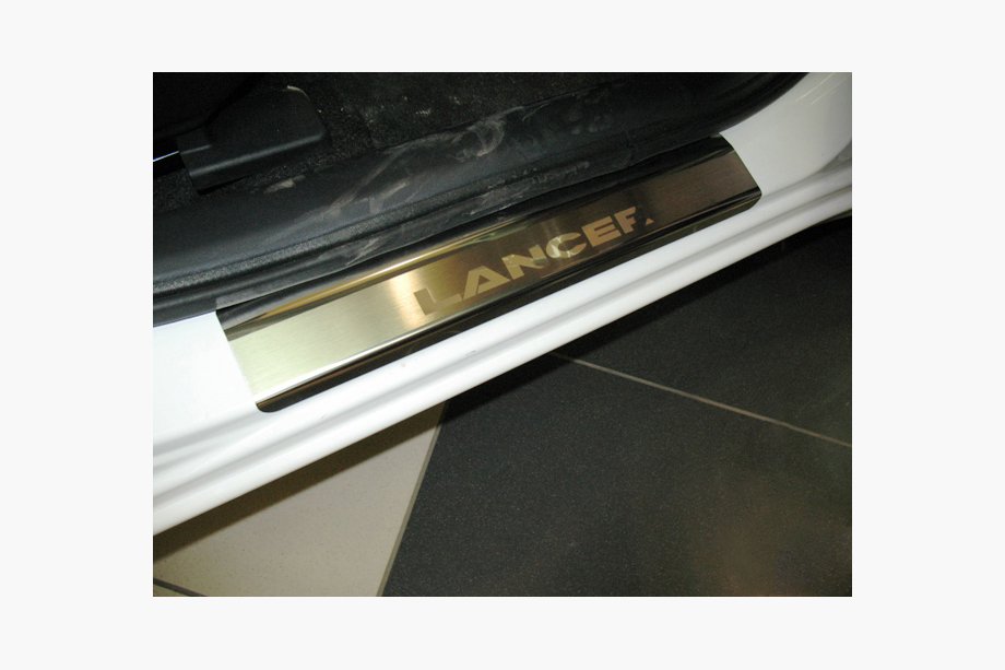 Mitsubishi Lancer X 2008– Nataniko RVS dorpellijsten (set van 4) Standaard - Lohmann-tape, 0,5 mm Image
