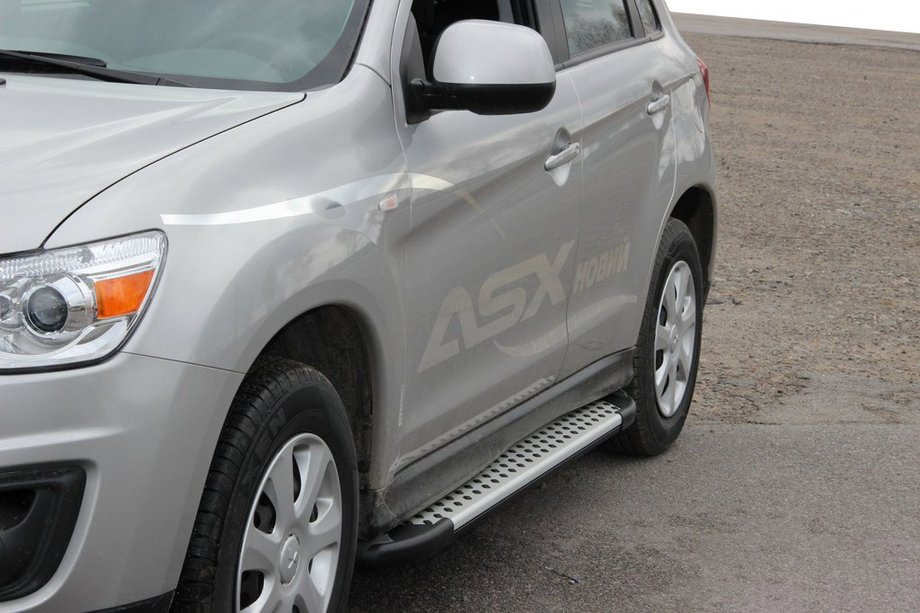 Mitsubishi ASX 2010–2023 Zijsteps Allmond Grey (2 stuks, aluminium) Image