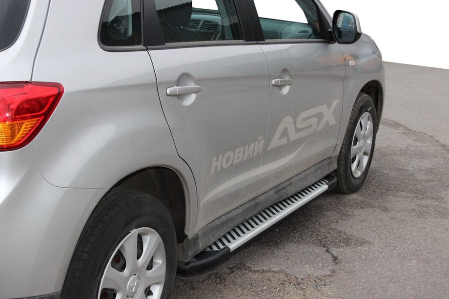 Mitsubishi ASX 2010–2023 Line side steps (set van 2, aluminium) Image