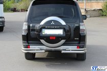 Mitsubishi Pajero Wagon III 1999–2006 AK003 dubbele achterbeugel (RVS) foto 3