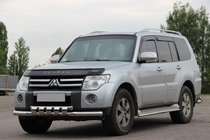 Mitsubishi Pajero Wagon III 1999–2006 RVS voorbumperbescherming ST015 foto 1