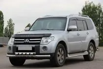 Mitsubishi Pajero Wagon IV 2006–2021 RVS voorbumperbescherming ST015 foto 3