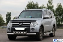 Mitsubishi Pajero Wagon III 1999–2006 RVS voorbumperbescherming ST015 foto 2