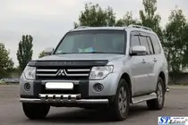 Mitsubishi Pajero Wagon IV 2006–2021 RVS voorbumperbescherming ST015 foto 2