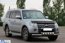 Mitsubishi Pajero Wagon III 1999–2006 RVS voorbumperbescherming ST015 foto 4