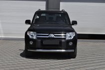 Mitsubishi Pajero Wagon III 1999–2006 Frontbescherming ST008 (RVS) foto 1