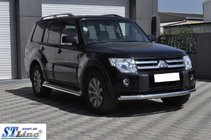 Mitsubishi Pajero Wagon III 1999–2006 Frontbescherming ST008 (RVS) foto 4