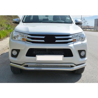 Dubbele voorbumperbeugel Vegas (2015-2020, RVS) Toyota Hilux 2015– foto 1