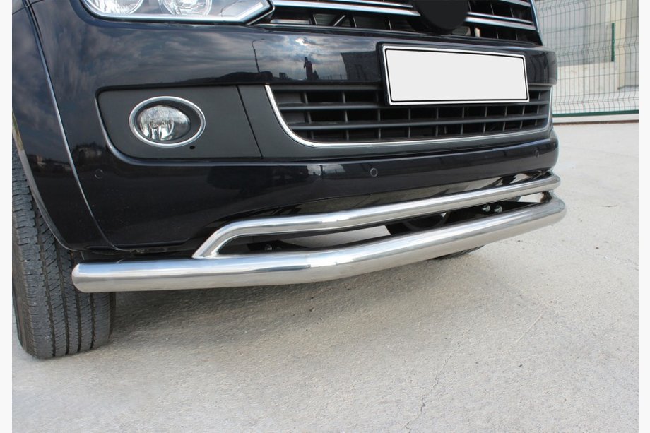 Volkswagen Amarok 2010–2022 Dubbele voorbeugel Vegas 2010-2016 (RVS) Ø70/42 mm Image
