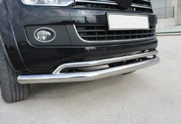 Volkswagen Amarok 2010–2022 Dubbele voorbeugel Vegas 2010-2016 (RVS) Ø70/42 mm foto 1