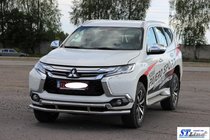 Mitsubishi Pajero Sport 2015– RVS voorbescherming ST016 foto 2