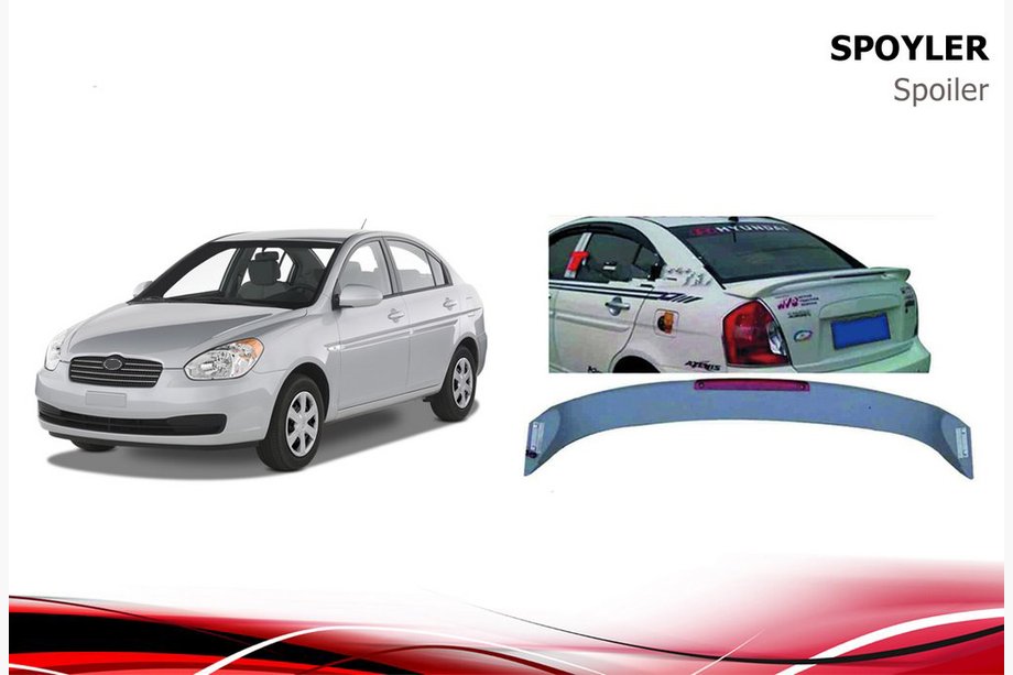 Hyundai Accent 2006–2010 Niken spoiler (spuitklaar) Image