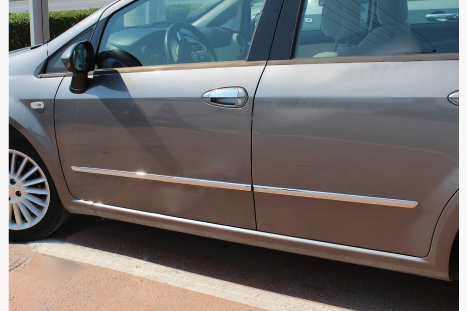 Fiat Linea 2006–2018 Deurstrip (set van 4, RVS) Image