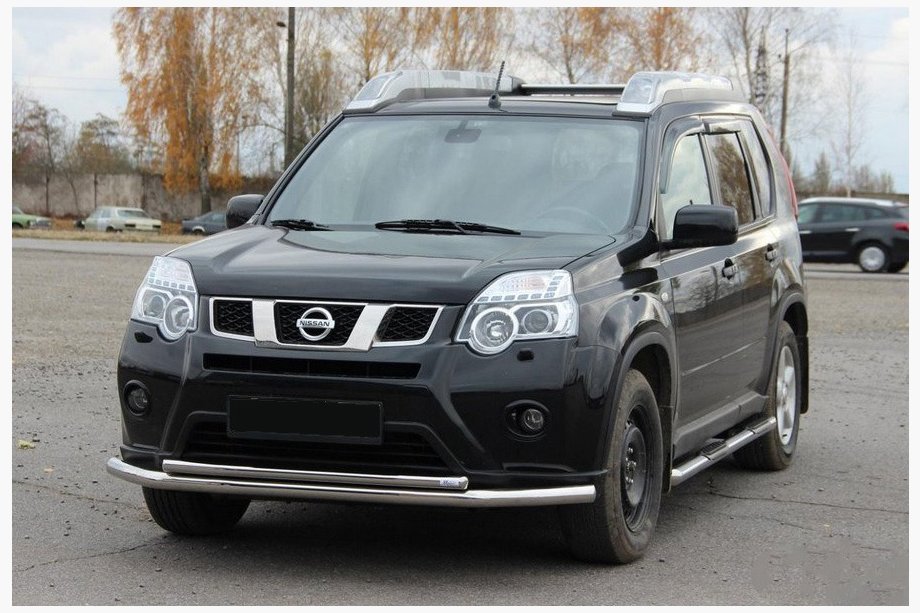 Nissan X-trail T31 2007–2014 Voorbeschermbeugel ST014 (RVS) Image