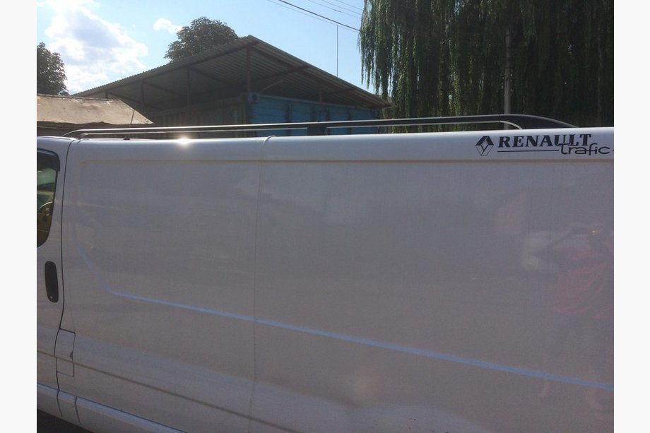 Nissan Primastar 2002–2014 Zwarte dakrails Lange wielbasis, metalen voetsteunen Foto 8