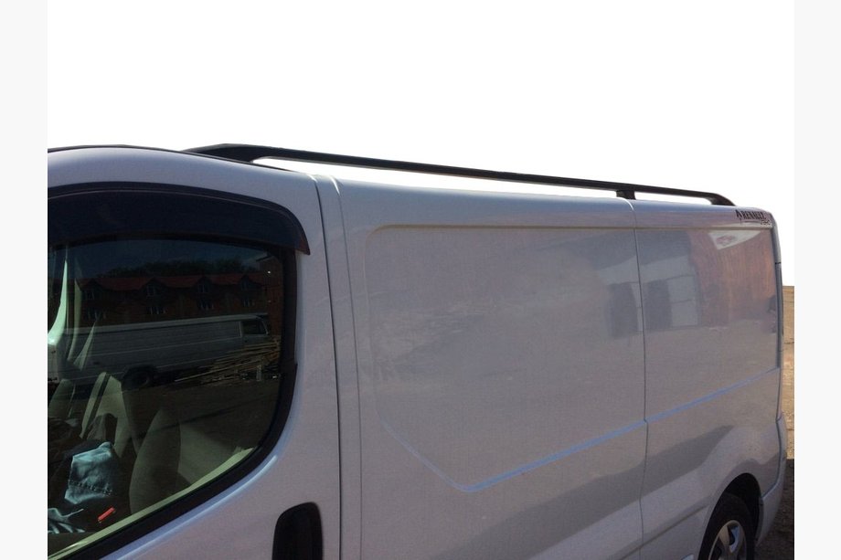 Nissan Primastar 2002–2014 Zwarte dakrails Lange wielbasis, metalen voetsteunen Foto 7