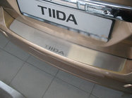 Nissan Tiida 2004–2011 Nataniko RVS achterbumper beschermlijst Sedan foto 1
