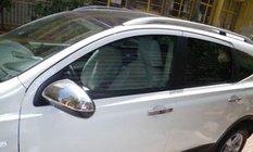 Nissan Qashqai 2007–2010 Spiegelkappen (Omsa, 2 stuks, RVS) foto 1