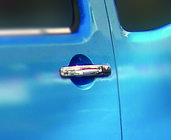 Nissan Navara 2006–2015 Deurgreepcovers (set 4-delig, RVS) Met chip, OmsaLine - Italiaans roestvrij staal foto 2