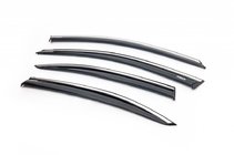 Skoda Octavia III A7 2013–2019 Raamdeflectoren met chromen sierlijst LiftBack (4 stuks, Niken) foto 3