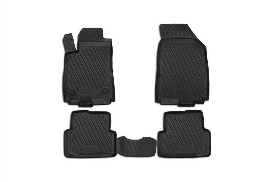 Chevrolet Aveo T300 2011–2020 Rubberen vloermattenset voor interieur (4 stuks, Novline) Image
