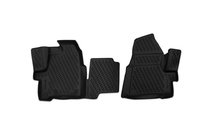 Ford Custom 2013–2022 3D rubberen vloermatten voor interieur (2 stuks, Novline) 1+2 zitplaatsen (Variant 2) foto 1