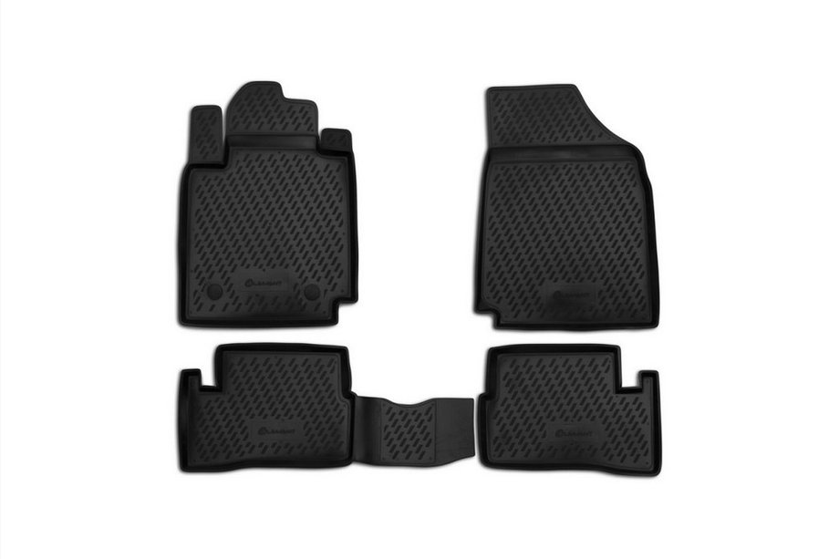 Nissan Micra K12 2003–2010 Rubberen vloermattenset voor interieur (4 stuks, Novline) Image