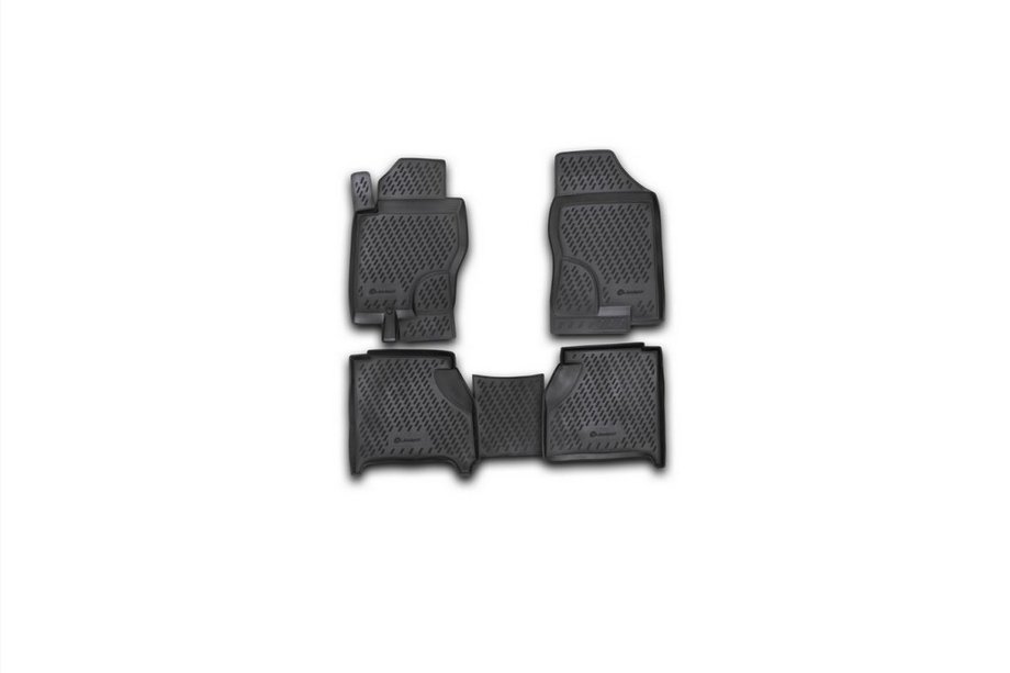Nissan Navara 2006–2015 (2005↗) Rubberen automatten interieur (4 stuks, Novline) automaat Image