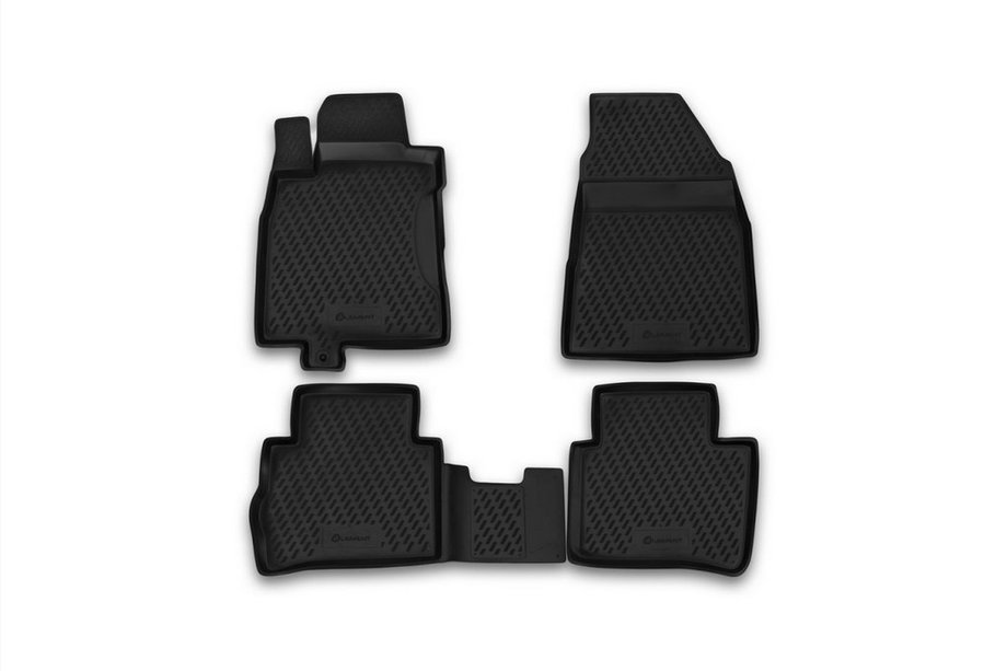 Nissan Tiida 2011–2014 Rubberen vloermatten voor het interieur (4 stuks, Novline) Variant 2 Image