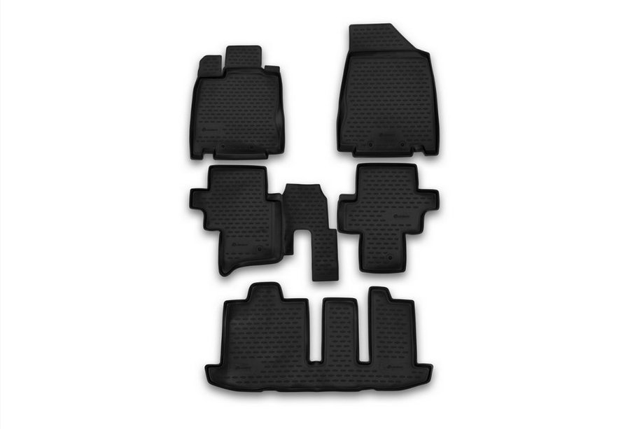 Nissan Pathfinder R52 2012–2021 (2014↗) Rubberen vloermatten voor interieur (5 st., Novline) Image