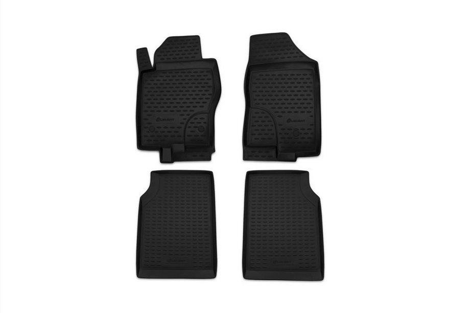 Nissan Navara 2006–2015 (2010-2015) Rubber automatten voor interieur (4 stuks, Novline) Image