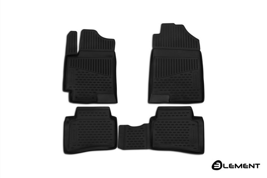 Hyundai Accent 2017–2023 Rubberen vloermatten (Comfort) voor het interieur (set 4 st., Novline) Image