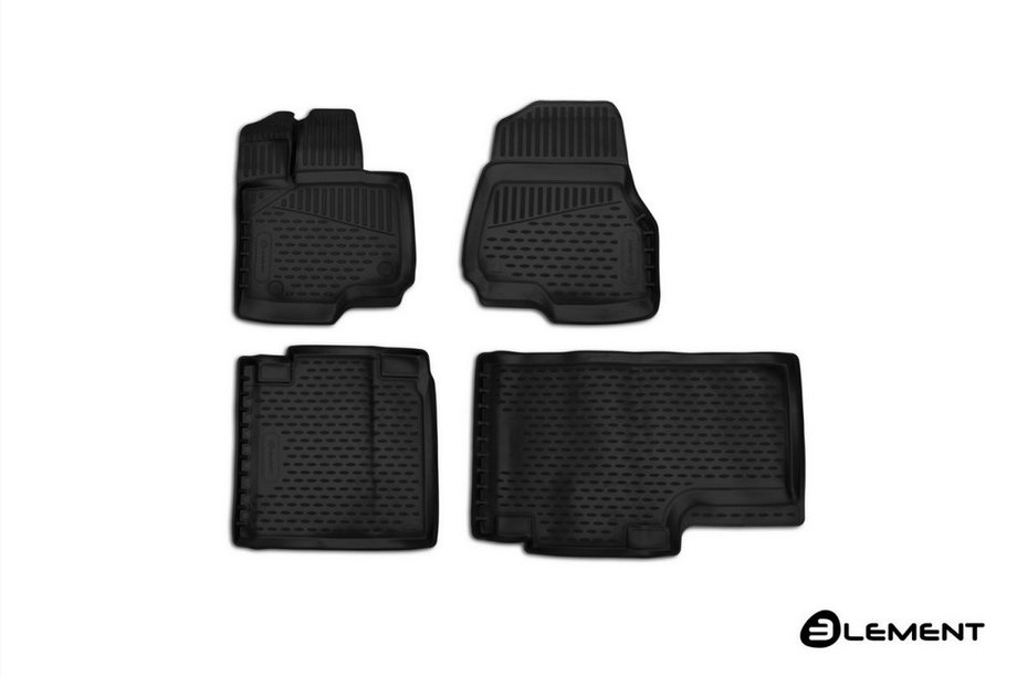 Ford F-150 2014–2021 3D rubberen vloermatten voor het interieur (set 4 stuks, Novline) Supercab (ext. cab) Foto 1