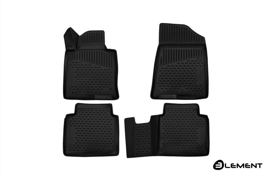 Hyundai Sonata LF 2014–2019 (2017↗) 3D rubber mattenset voor het interieur (4 stuks, Novline) SD Image