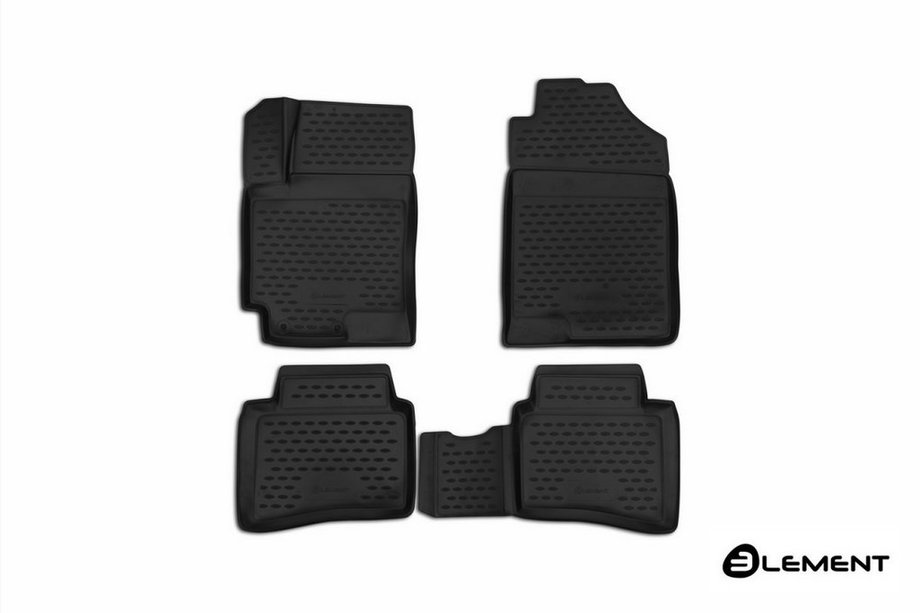 Kia Rio 2017– 3D rubber vloermatten voor het interieur (4 st., Novline) SD/HB (X-Line) Image