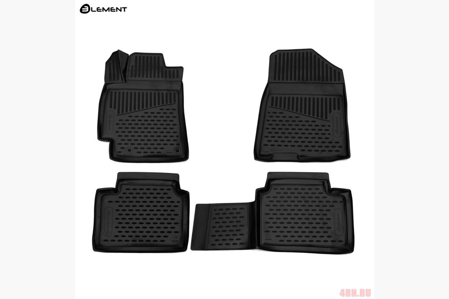 Kia Cerato 3 2013–2018 (2018↗) 3D rubberen mattenset voor het interieur (4 st., Novline) Image