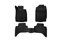 Mitsubishi L200 2015–2024 3D rubber automatten voor interieur (3-delig, Novline) Double cab (voorste rij) foto 1