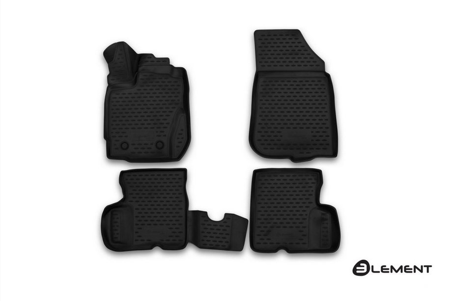Nissan Terrano 2014– (2016↗) 3D rubberen automatten voor het interieur (4 stuks, Novline) Image