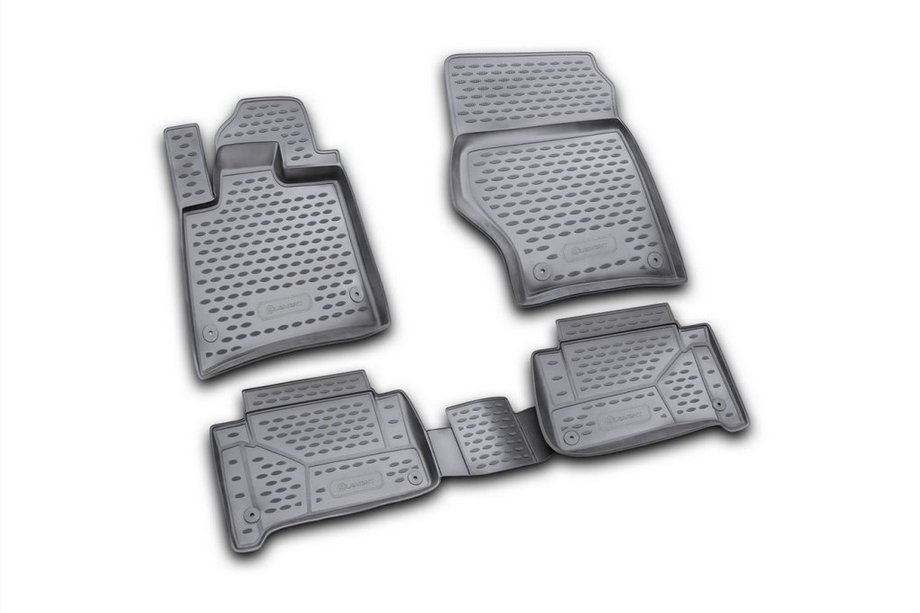 Audi Q7 2005–2015 Rubberen vloermattenset voor interieur (4 stuks, Novline) Image